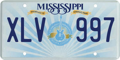 MS license plate XLV997