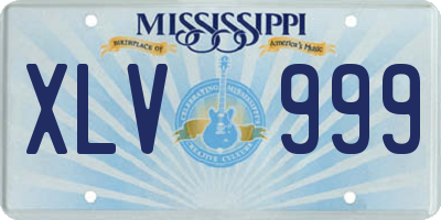MS license plate XLV999