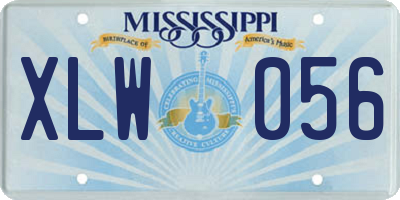 MS license plate XLW056