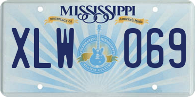MS license plate XLW069