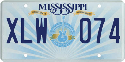 MS license plate XLW074