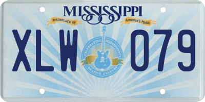 MS license plate XLW079
