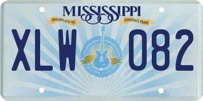 MS license plate XLW082