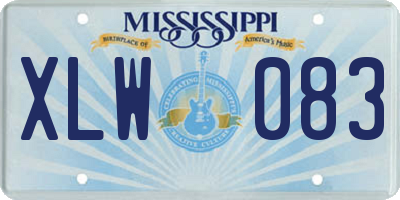 MS license plate XLW083