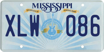 MS license plate XLW086