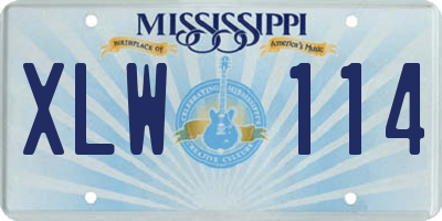 MS license plate XLW114