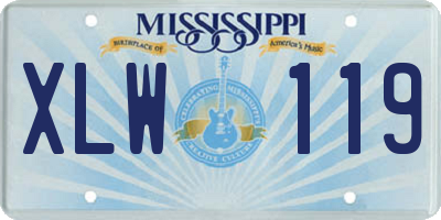 MS license plate XLW119