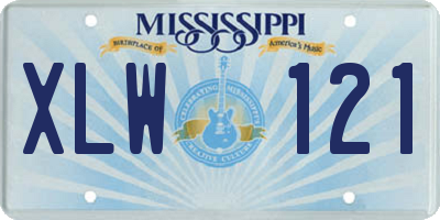 MS license plate XLW121