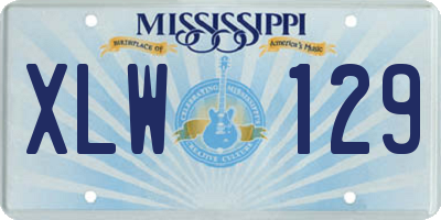 MS license plate XLW129