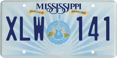 MS license plate XLW141