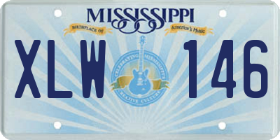 MS license plate XLW146