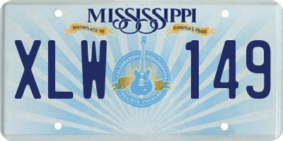 MS license plate XLW149