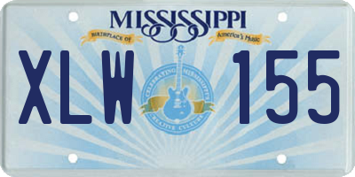 MS license plate XLW155