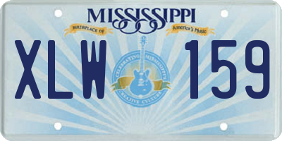 MS license plate XLW159
