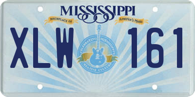 MS license plate XLW161