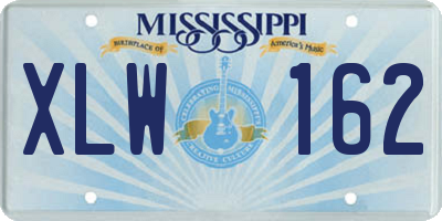 MS license plate XLW162