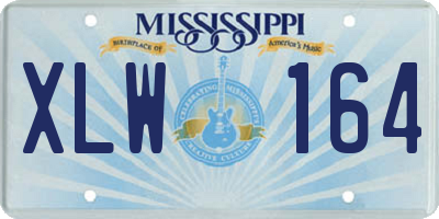 MS license plate XLW164