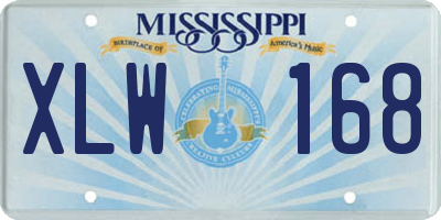 MS license plate XLW168