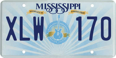 MS license plate XLW170