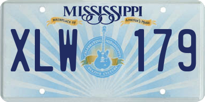 MS license plate XLW179