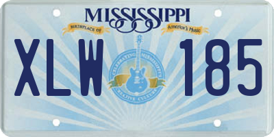 MS license plate XLW185