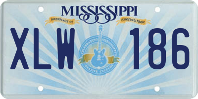 MS license plate XLW186