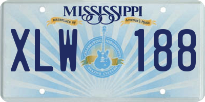 MS license plate XLW188