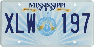 MS license plate XLW197