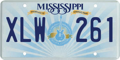 MS license plate XLW261