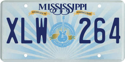 MS license plate XLW264