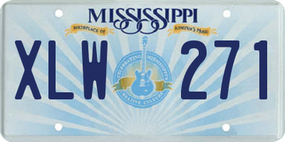 MS license plate XLW271
