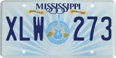 MS license plate XLW273
