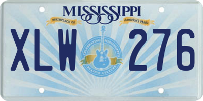 MS license plate XLW276