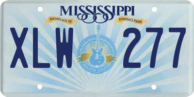 MS license plate XLW277