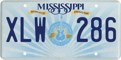 MS license plate XLW286