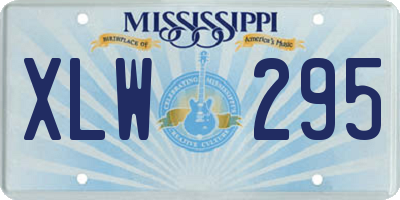 MS license plate XLW295