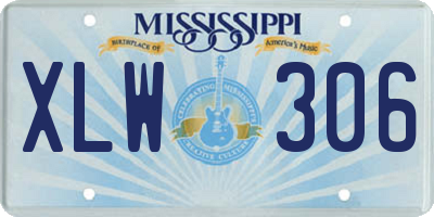 MS license plate XLW306