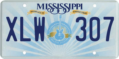 MS license plate XLW307