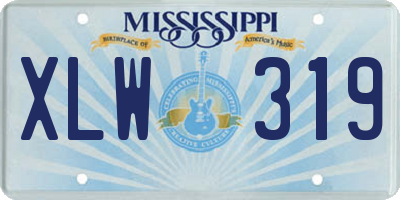 MS license plate XLW319