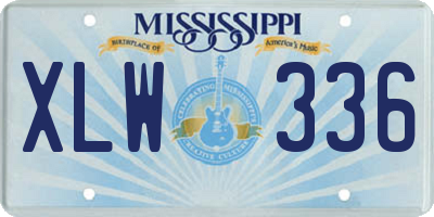 MS license plate XLW336