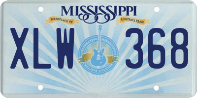 MS license plate XLW368