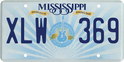 MS license plate XLW369