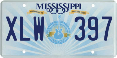 MS license plate XLW397