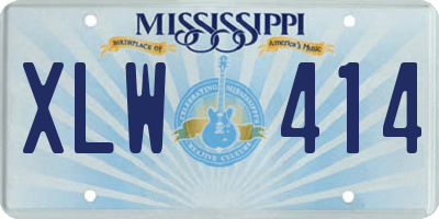 MS license plate XLW414