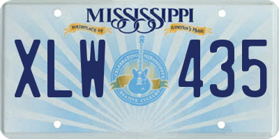 MS license plate XLW435