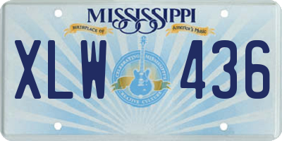 MS license plate XLW436