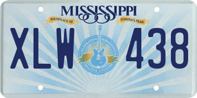 MS license plate XLW438