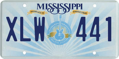 MS license plate XLW441