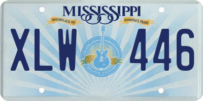 MS license plate XLW446
