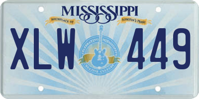 MS license plate XLW449